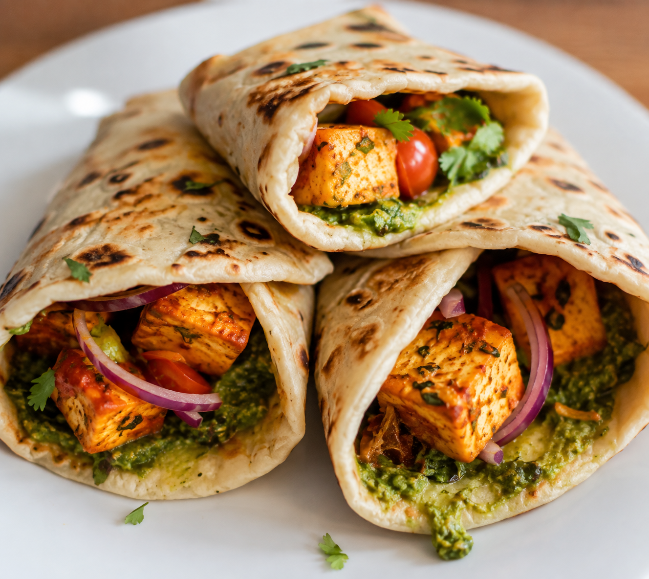 Paneer Naan Wrap